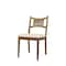 Homeroots Set of Two Cream and Natural Fabric and Wood Partially Open Back Dining Side Chairs, 2PK 716276 - alternate 1