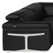 Homeroots Black Italian Leather Power Reclining U Shaped Eight Piece Sectional With Console 634669 - alternate 5