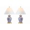 Jonathan Y Xia 21 in. Ceramic/Iron Classic Modern LED Table Lamp, Blue, 2PK JYL6606A-SET2 - alternate 1
