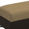 Homeroots 54" Camel Espresso and Silver Chenille And Faux Leather Tufted Storage Ottoman 608922 - alternate 5