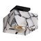 Jonathan Y Alessia 8 in. 1-Light Modern Contemporary Alabaster/Iron Square LED Semi Flush Mount, White and Black JYL1203C - alternate 4