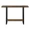 Homeroots 47" Brown and Black Wood and Metal Distressed Sled Console Table With Shelf 489744 - alternate 1