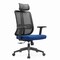 Leisuremod Nift Mesh Ergonomic Swivel Office Chair with Headrest NO62BU - alternate 1