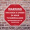 Signmission Warning This Area Is Under 24 Hour, 6 Inch X 6 Inch, Plastic Sign OC-P-6-2 - alternate 7