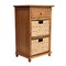 Happimess Malibu 26"H Rustic Handcrafted Acacia Wood Accent Storage Nightstand w/Drawer and 2 Water Hyacinth SHF2007A - alternate 1
