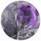 Homeroots 8' Round Gray and Purple Round Abstract Washable Non Skid Indoor Outdoor Area Rug 559474 - alternate 5