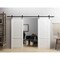 Sartodoors Double Barn Door 36 x 84 inches, Louver 3388 Primed Wh1te, 13FT Rail Track Set, Louvered Interior LOUVER3388DB-PRI-48 - alternate 5
