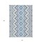 Homeroots 8' X 10' Navy Blue And Denim Blue Geometric Washable Indoor Outdoor Area Rug 581548 - alternate 8