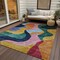 Homeroots 5' X 8' Green Orange And Pink Abstract Washable Indoor Outdoor Area Rug 604451 - alternate 6
