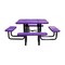 Leisure Craft 46" Square Picnic Table, Perforated Metal, Portable, Purple T46SQP-PERF-PURPLE - alternate 5