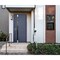 Vdomdoors Steel Door Cynex 6777 Grey Stainless Inserts Single Modern Painted-W36xH80-Right Inswing CYNEX6777EXD-GRE-W36 x H80-Right-hand Inswing - alternate 4