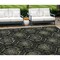 Homeroots 8' X 10' Green Gray And Charcoal Medallion Washable Indoor Outdoor Area Rug 587707 - alternate 1