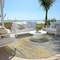 Homeroots 8' Gold Gray And Charcoal Round Abstract Washable Indoor Outdoor Area Rug 587166 - alternate 6
