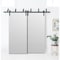 Sartodoors Barn Bypass Doors with 6.6ft Hardware, Planum 0770 Painted White Matte, Sturdy Heavy Duty Rails Kit PLANUM0770BBB-WS-4884 - alternate 1