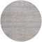Homeroots 8' Linen And Gray Round Striped Washable Indoor Outdoor Area Rug 615670 - alternate 8