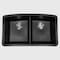 Msi Black Quartz 32in x 19in Undermount 50/50 Double Bowl Kitchen Sink ZOR-QTZ-DBSNK-0108 - alternate 1