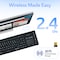 Delton Medical Grade Airtight Waterproof Wireless Backlit Computer Keyboard & Touchpad, Black M90 - alternate 6