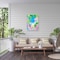 Trademark Fine Art Outdoor Canvas Art Jess Stempel Flamingo Tropical Watercolor 2 Wall Art for Patios, or Gardens GRL01780-OC2432WR - alternate 2