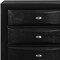Homeroots 59" Black Solid Wood Mirrored Five Drawer Dresser 384016 - alternate 3