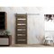 Sartodoors Sturdy Barn Door 18 x 80in, Quadro 4445 Cognac Oak W/ Frosted Glass, SS 6.6FT Rail Hangers Heavy Set QUADRO4445BD-S-AKA-18 - alternate 1