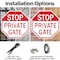 Signmission Stop Private Gate, 6 inch X 6 inch, Plastic Sign, 2PK OC-P-2PACK-6-131 - alternate 5