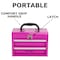 The Original Pink Box 11-Inch 2-Drawer Portable Mini Toolbox, Pink PB1102MB - alternate 4