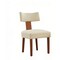 Homeroots Set of Two Beige and Brown Linen and Solid Wood Dining Side Chairs, 2PK 719664 - alternate 1