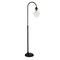 Homeroots 70" Black Arched Floor Lamp With Clear Seeded Glass Empire Shade 523485 - alternate 1