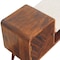 Homeroots 35in Cream and Chestnut Boucle and Solid Wood Upholstered Bench With Cabinet And Shelf 657375 - alternate 5