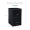 Space Solutions 14.25 in W 2 Drawer Vertical File Cabinet, Black 14341 - alternate 11