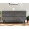 Homeroots 61" Gray Solid Wood Six Drawer Double Dresser 518618 - alternate 4
