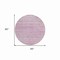 Homeroots 8' Mauve Round Striped Washable Indoor Outdoor Area Rug 607958 - alternate 5