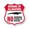 Signmission Alligator Warning Shield Sign Beware Of, 12 Inch X 12 Inch, Plastic Sign SHI-P-12-358 - alternate 1