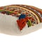 Homeroots 20" Beige and Orange Striped Cotton Blend Throw Pillow With Embroidery 529337 - alternate 2