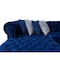 Homeroots Blue Velvet U Shaped Three Piece Sofa and Chaise Sectional With Toss Pillows 643891 - alternate 9