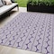Homeroots 5' X 8' Purple And Ivory Ogee Washable Indoor Outdoor Area Rug 601597 - alternate 1
