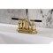 Kingston Brass Double-Handle 4" Centerset Bathroom Faucet with Pop-Up Drain, Polished Brass KB8612CKL - alternate 4
