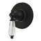 Kingston Brass Single-Handle Six-Way Diverter Valve with Round Trim Kit, Matte Black KS4030WLL - alternate 1