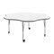 Flash Furniture Commercial Adjustable Height Flower Activity Table with Locking Casters-White XU-A60-FLR-WHT-T-P-CAS-GG - alternate 1