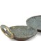 Homeroots 14in Blue and Gold Round Distressed Cast Iron Tri Circle Vanity Tray With Handles 483155 - alternate 3