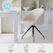 Martha Stewart Sora Upholstered Stationary Office Chair in White/Oil Rubbed Bronze CH-222119-WH-BK-MS - alternate 8