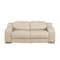 Homeroots 76in Beige and Silver Italian Leather Power Reclining Loveseat 633750 - alternate 1