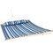 Homeroots Light Blue And Dark Blue Striped Double Hammock 643967 - alternate 1