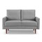 Homeroots 57" Gray And Dark Brown Velvet Loveseat 543719 - alternate 7