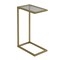 Homeroots 26" Gold And Clear Glass Rectangular End Table 493232 - alternate 1