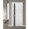 Sartodoors Slab Barn Door Panel 32 x 80 inches, Planum 0040 White Silk with Black Glass, Sturdy Finished Doors PLANUM0040S-WS-32 - alternate 1
