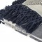 Homeroots 60" X 50" Black and Blue Woven Cotton Striped Throw Blanket with Tassels 516620 - alternate 4