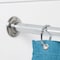 Zenith Zenna Home Straight 60'' Adjustable Fixed Shower Rod with Flange in Chrome 60P1STL - alternate 3
