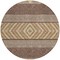 Homeroots 8' Brown Wheat And Copper Round Southwestern Washable Indoor Outdoor Area Rug 613893 - alternate 4