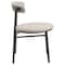 Leisuremod Lume Modern Dining Side Chair in Polyester with Black Steel Frame in Dark Taupe, 4PK LC20DTP4 - alternate 5